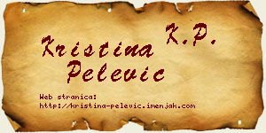Kristina Pelević vizit kartica